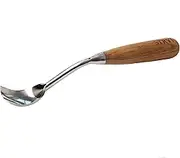 StryiCarvingTools Long Bent Gouge Woodcarving Chisel, Large Spoon Carving Tool Bowl Kuksa Ladle Plate Jug Deep Relief Wood Carving Tool, Wide Professional Volume Carving Gouge 1.2 In (30 mm), Brown