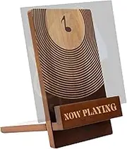 Wood Record Holder, Album Collection Shelf, Books Organizer Rack, Vintage Desktop Stand, PLAYING Wooden Vinyl Record Stand, Record Display Shelf, Wood Record Holder | Record Album Display Rack