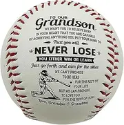 5 Pcs Printed Baseball Balls | Cork Core Baseball Collectibles - Baseball for Son from Mom, Baseball Gifts for Boys, You Will Never Lose to My Son/Grandson, Random Dobooo