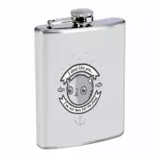 Cat Truth Em1 Flask 8oz Stainless Steel Hip Drinking Whiskey