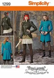 Simplicity Sewing Pattern 1299 Misses Jacket Bustle Ruffled Skirts 14-22