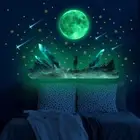 Brand New Wall Sticker Art Fashion Glow In The Dark Luminous Moon Stars 40*18cm