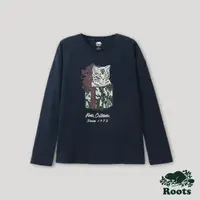 在飛比找momo購物網優惠-【Roots】Roots 女裝- 經典傳承系列 貓咪長袖 T