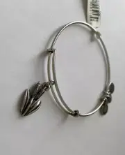 ALEX & ANI Sacred Garden Cattail bangle bracelet Silver