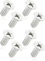 Flaconi 8pcs Brake Disc Rotor Screws,Automotive Brake Disc Screws,Car Accessories Brake Rotor Retaining Screw Replacement,Stainless Steel Rotor Brake Disc Retaining Screw Set,Replace #93600-06014-0H