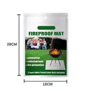 (2) Fireproof Mat Outdoor Fire Pit Fire Grill Mat Fire Pit Mat Grill Heat In RM