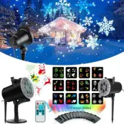 Christmas Snowflake Projector Moving Laser LED Light In/Outdoor Garden Landscape