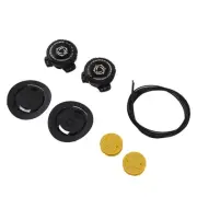 4 Sets Rotating Buckle Shoes Laces Steel Wire Elastic No Tie Shoelaces Black FFG