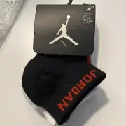 Nike Jumpman Jordan Low Cut Kids Socks Shoe Size 7C-10C. NWT