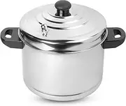 KSJONE 6-Rack Stainless Steel Idli Cooker (Induction Friendly) with Stainless Steel lid, Food Grade Idli Plates For Cooker, Electric Pot, Insta Pot 6 idli Plates (24 Idlis), Silver