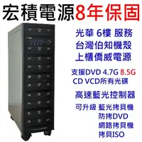 在飛比找PChome24h購物優惠-宏積 COPYKING 建興1對9DVD光碟拷貝機僑威電源8