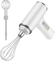 Hand Mixer Electric Handheld - Electric Egg Beater | Rechargeable High-Speed Stirrer Whisk Portable for Dough Mixing Milk Frothing Travel Latte Protein Shakes Drinks Baking