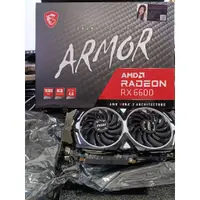 在飛比找蝦皮購物優惠-中古保內 微星 RX6600 ARMOR 8G 原廠保固至2