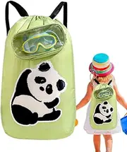 Kids Pool Bag | Pool Drawstring Backpack Beach Bag - Waterproof Travel Accessories, Sandproof Large Capacity Daypack for Toy Equipment Storage