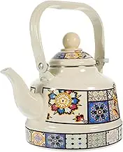 Alipis Enamel Teapot Tea Kettles Tea Pitcher Water Kettle Retro Tea Kettle Tea Pot for Loose Tea Portable Coffee Kettle Enamel Water Pot Enamel Teakettle Vintage Decorate