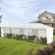 CostwayWaterproof Gazebo Tent with Strong Connection Stakes Ropes for Party