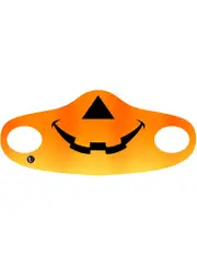 Scary Orange Pumpkin Kids Fabric Halloween Mask