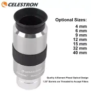 Celestron Omni Series Telescope Eyepiece Plossl Lens 1.25" 4 6 9 12 15 32 40MM
