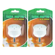 2x Ultracharge 240V Travel Adaptor SA/India/PK to AU/NZ Plug Converter Socket