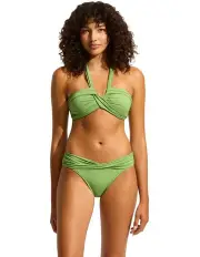 [Seafolly] Collective Halter Bandeau Bikini Top in Sage