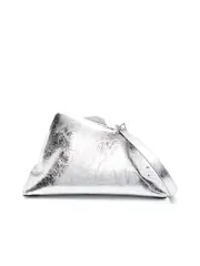 The Attico Day Off Metallic Leather Clutch