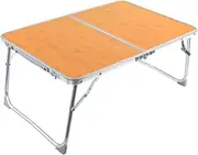 zolyet Portable Folding Table Foldable Small Camping Table for Camping Picnic Beach Bamboo Pattern