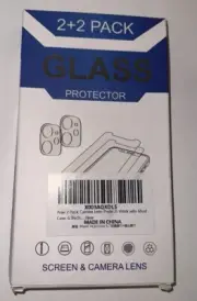2 Pack Screen Protector iPhone 14 Pro Max 6.7-inch & 2 pc Camera lens protector