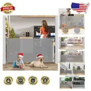 Adjustable 138" Retractable Gate for Home Safety - Indoor & Outdoor Use
