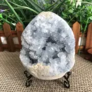 940g Natural Crystal Sparkling Blue Celestite Geode Mineral Specimen mh679