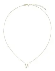 [Mocha] Elly Lou Timeless Initial Necklace M in Silver