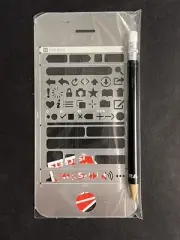 STENCILS for Bullet Journal Planner Drawing Template/ Metal Ruler UX UI iPhone