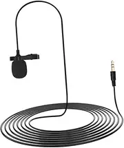 TEHAUX Mic Clip Recording Mic 3.5mm for Live Broadcast for Drones Interviewing