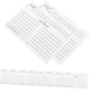 STOBOK 50pcs Mason Jar Style Recipe Cards Blank for Notes Rustic Paper Elegant Kitchen Decor
