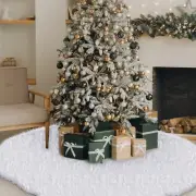 80 Inches Large Christmas Tree Skirt Extra Faux Fur Xmas Tree Skirt White Plu...