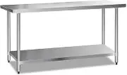 Stainless Steel Kitchen Bench 1829x610mm Work Table Prep Station Countertop