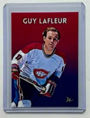 Guy Lafleur Limited Edition Artist Signed "Montreal Canadiens" Trading Card 1/10