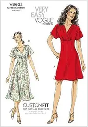 [VOGUE PATTERNS] V8632 Misses' Dress, Size B5 (8-10-12-14-16)