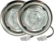 2-Piece Old 12V AC Range Hood Light 20W Halogen Bulb 1.97-2.56in Hole Kitchen Cabinet Bulb with EL Connector Kitchen Cooker Light