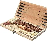 Chess Sets for Adults - Folding Wooden Chess Game Set,Portable Table Strategy Activity for Competitive Beginners Learning Family Entertainment