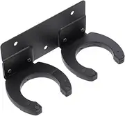 CONGARTENO Sturdy Wall Mounted Double Hook Mic Holder for Handheld Wireless Microphones Metal Bracket for Ktv Easy Installation Space Saving Design Compatible with Models