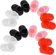 ERINGOGO 8 Pairs Miniature Doll House Shoes 17cm Flat Plastic Boot Models for Doll Adornment