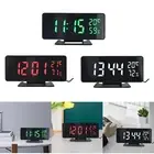 Auto Digital Alarm Clock Decoration Adjustable Brightness Large Night Light Date