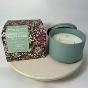 Waxflower Scented Candle 420g Fuchsia Heath & Kunzea Soy Wax Pastel Pines WFCAN420FUC