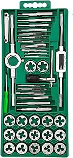 Metric Screw Threads | 40X Coarse Fine Metric Die Tap Thread with Complete Handles, Accessories, Case - Screw Wrench Handle Stock Holder for Male & Female Threading