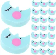 Angoily 50pcs Kawaii Moon Shaped Erasers Portable Mini Erasers for School Office Accessories for Pencil Colored Pencil Marks Cute Decorative Item for Students Professionals