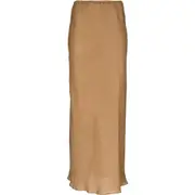 [Baserange] Baserange Dydine Linen Maxi Skirt XS BROWN
