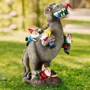 Dinosaur Gnomes Garden Statues Decor Yard 10.7"
