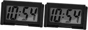 Gatuida 2pcs Car Digital Clock Dash Dual Alarm Clock Digital Timer Cars Small Clock Digital Alarm Clock Digital Auto Stick on Clock Monitor Clock Oil Car Decor Mini Clock Black Plastic