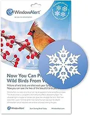 WindowAlert Snowflake Anti-Collision Decal - UV-Reflective Window Decal to Protect Wild Birds from Glass Collisions - Made in The USA