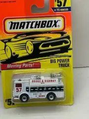 1996 MATCHBOX SUPERFAST #57 BRIDGE & HIGHWAY DEPT BIG POWER TRUCK NEW ON CARD